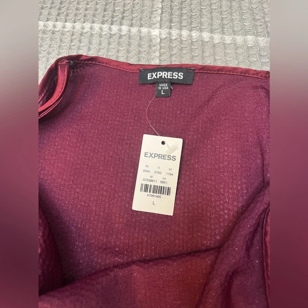 Express Sexy Sequin Strappy Midi Dress in Red, size Large, NWT! - Picture 6 of 6